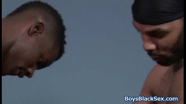 Black thug ass fucks handsome gay lover on interracial tape 08