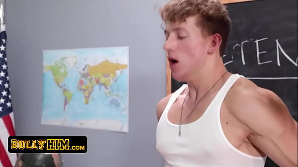 Bully Him - Nerdy Guy Gets Stuck In Detention With His Bully And Becomes His Obedient Sex Toy