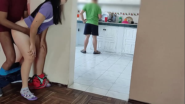 What a whore my friend's wife is, she sucks my cock while he is cooking and she can't see us, he likes to be a cuckold and since his wife is so rich I break her ass